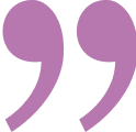 Purple quotation marks on black background.